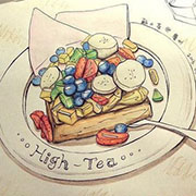 彩色清新铅笔手绘图 - 苏小茶