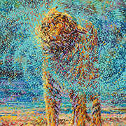 用手指绘制出的油画