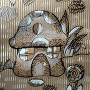 瓦椤纸上的儿童插画