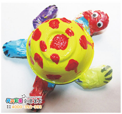 儿童画 －大乌龟-开开彩乐创意美术