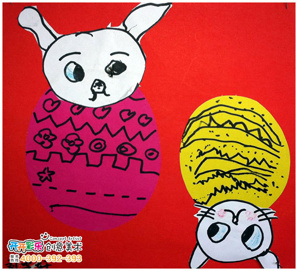儿童画 -不倒翁- 开开彩乐创意美术