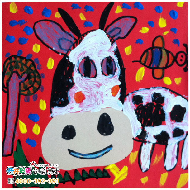 儿童画 - 奶牛 - 钟屋幼儿园